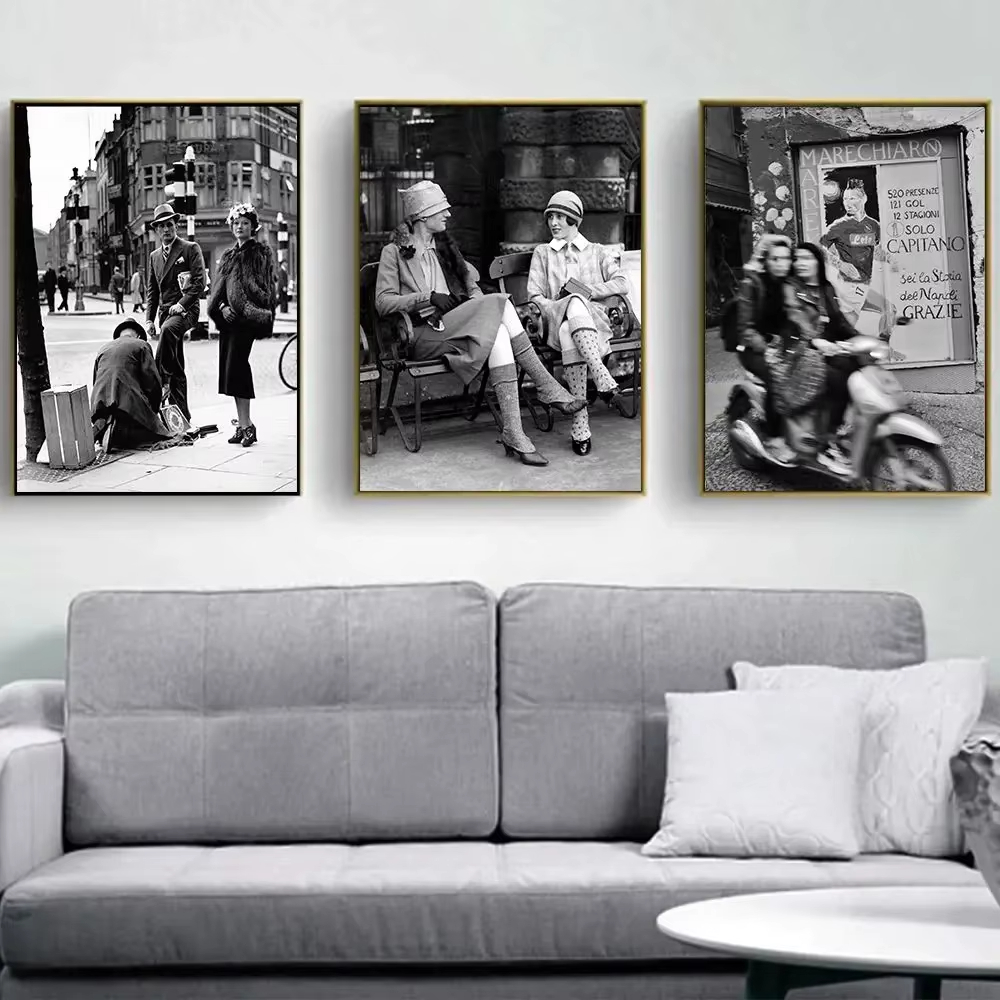 Vintage Fashion Art - Fashion Black And White Vintage Photography