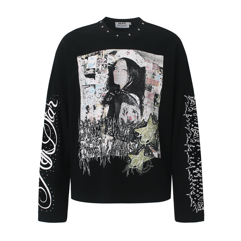 Vintage Fashion Prints - Men's High Street Graffiti T Shirt