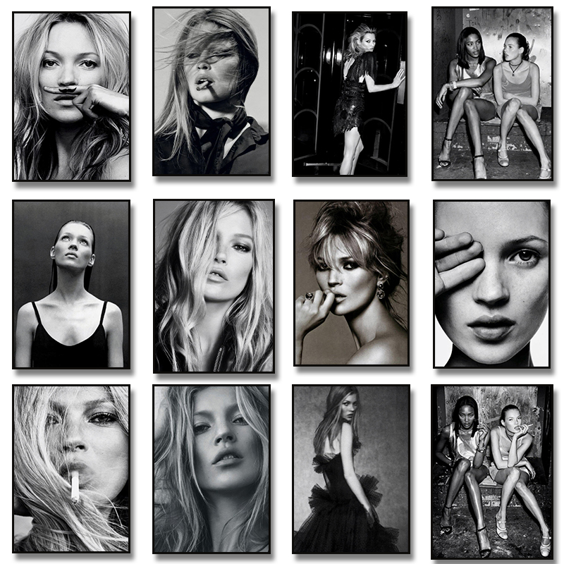 Vintage Fashion Sketches - Vintage Retro Photography Kate Moss Smoking