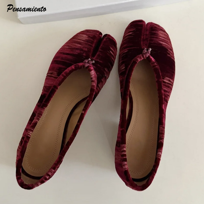 Vintage Old Fashion - Fashion Pleated Designer Flannel Split toe