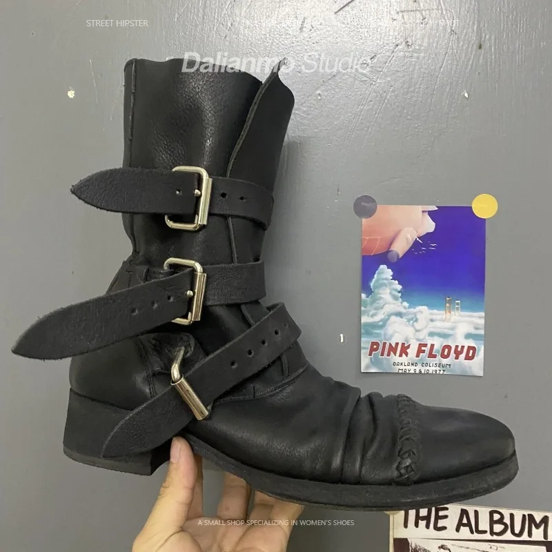 Fashion Men's Genuine Leather  - Vintage Fashion Boots recension och pris