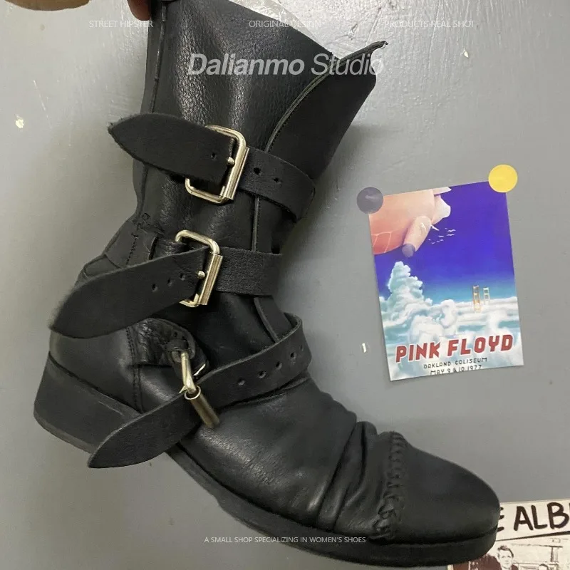 Fashion Men's Genuine Leather  - Vintage Fashion Boots recension och pris