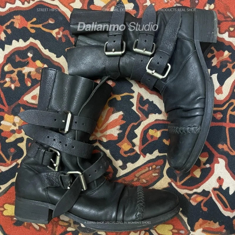 Fashion Men's Genuine Leather  - Vintage Fashion Boots recension och pris