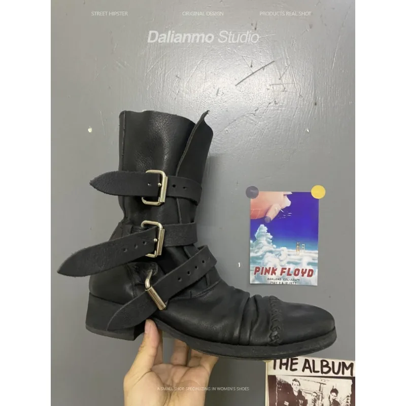 Fashion Men's Genuine Leather  - Vintage Fashion Boots recension och pris