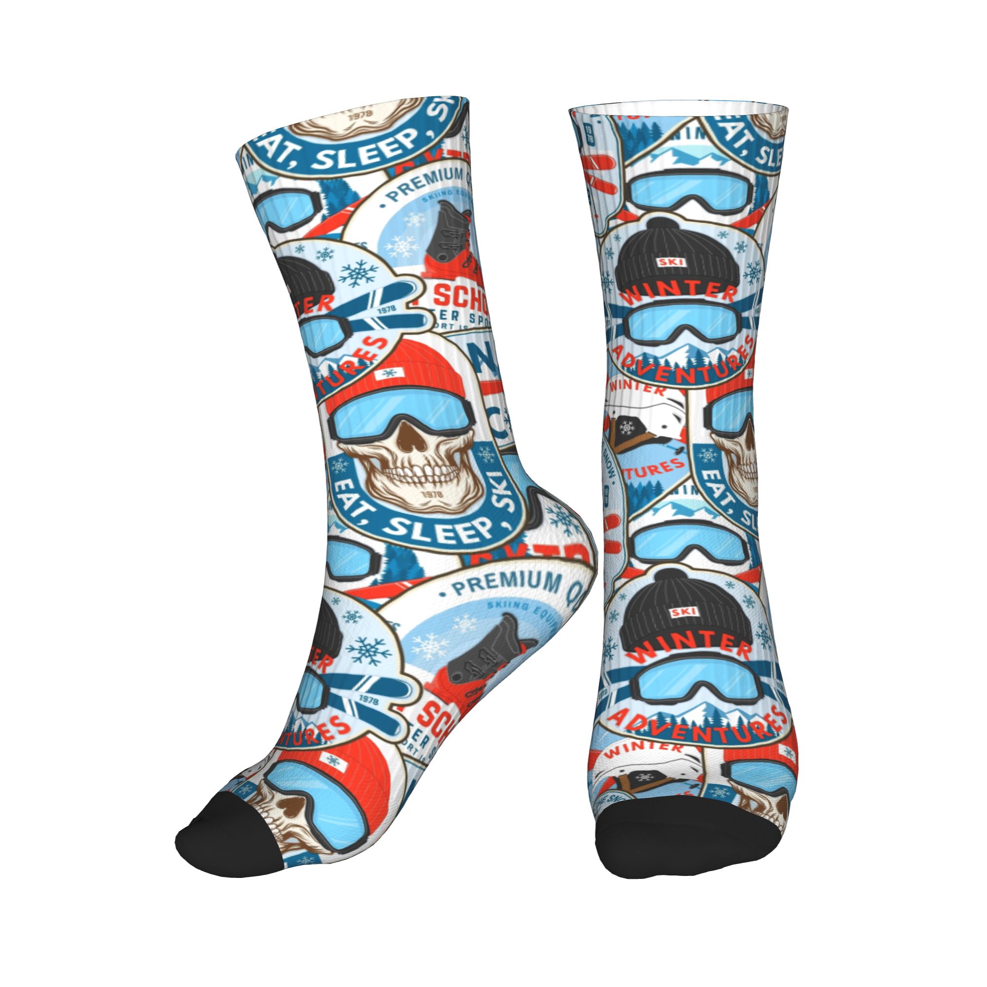 Vintage Red Blue Ski Club Seam - Vintage Fashion Prints recension och pris
