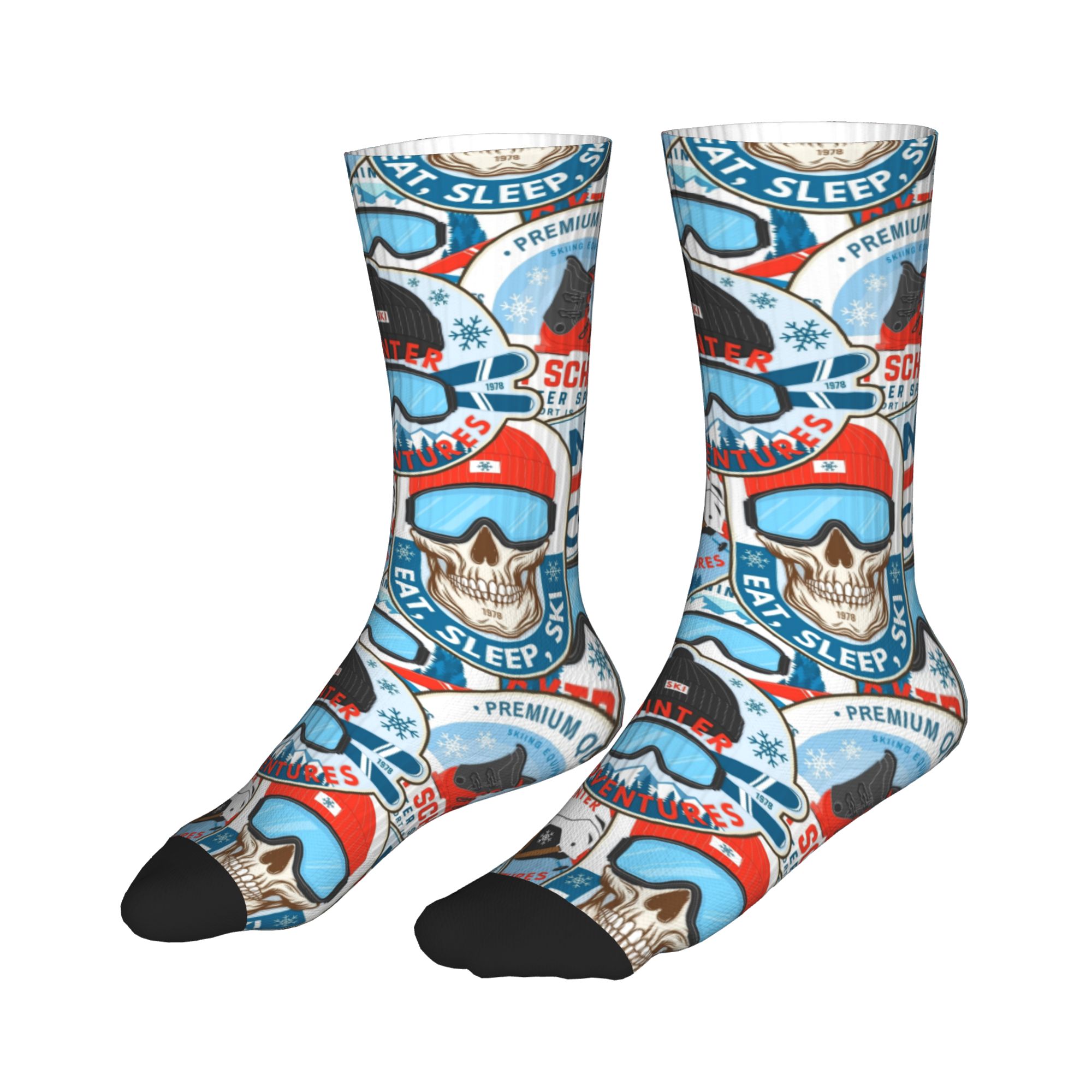 Vintage Red Blue Ski Club Seam - Vintage Fashion Prints recension och pris