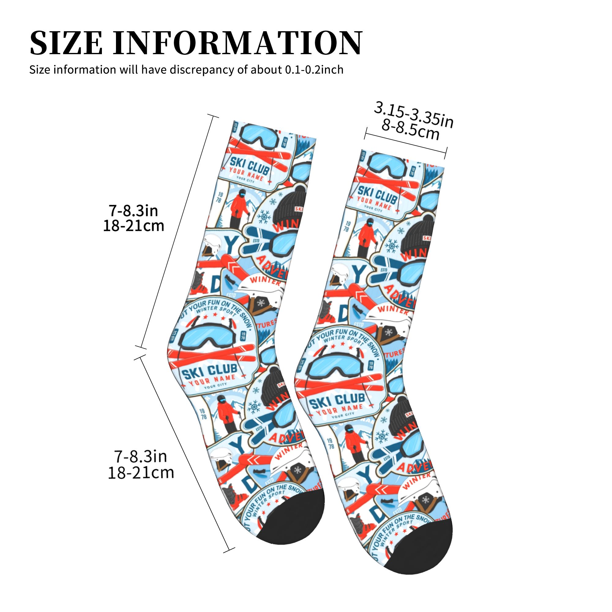 Vintage Red Blue Ski Club Seam - Vintage Fashion Prints recension och pris