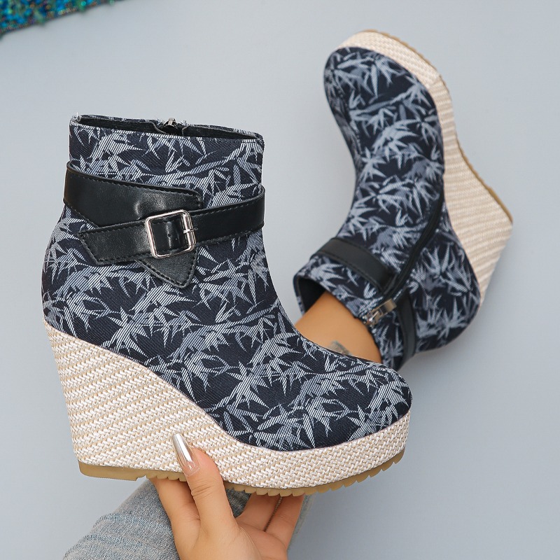 Belt Buckle Printed Platform H - Vintage Fashion Boots recension och pris
