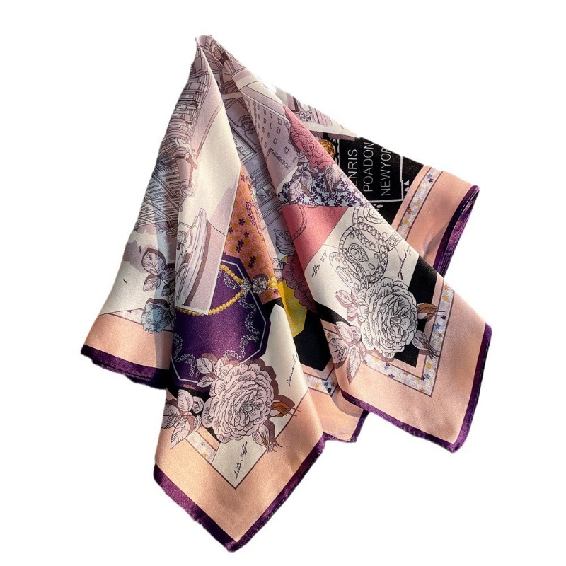 53x53cm Elegant Pink Black Sil - Vintage Fashion Build recension och pris
