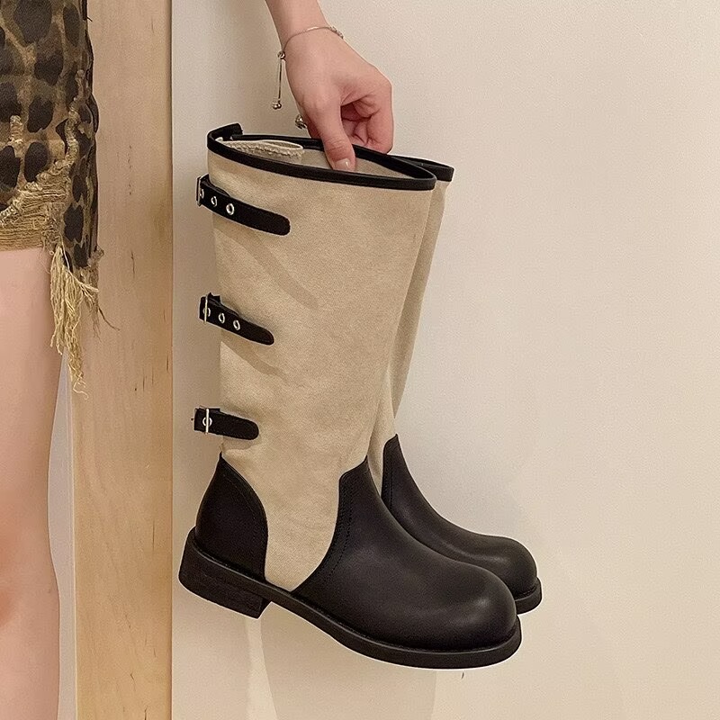 Vintage Spliced Block Heel Sho - Vintage Fashion Boots recension och pris