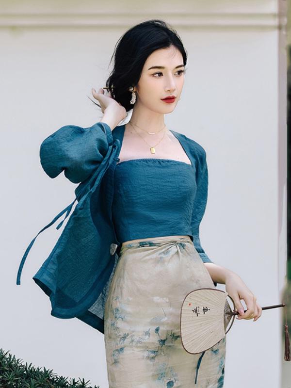 plus Size Floral Print Open Ca - Vintage Fashion In Chinese recension och pris