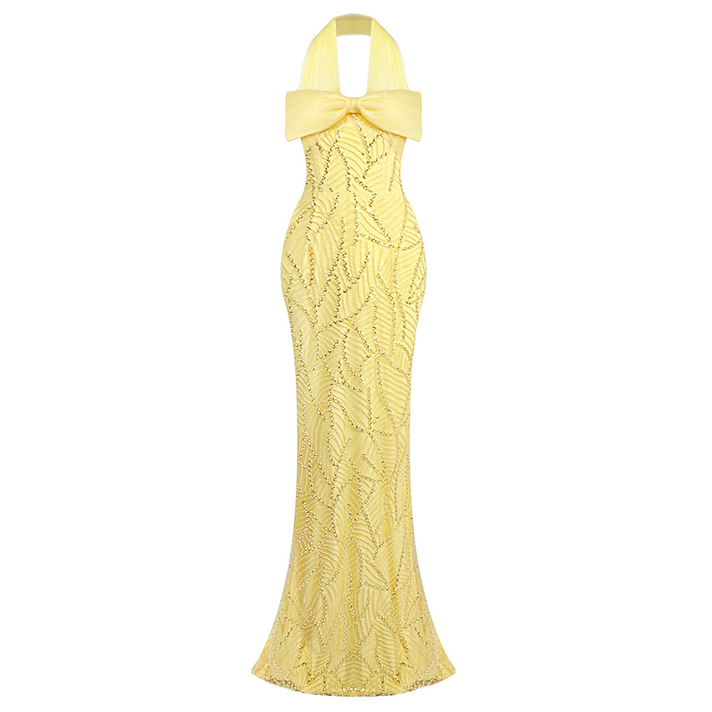 Vintage Yellow Mesh Sequin Pro - Vintage Fashion Exhibition recension och pris