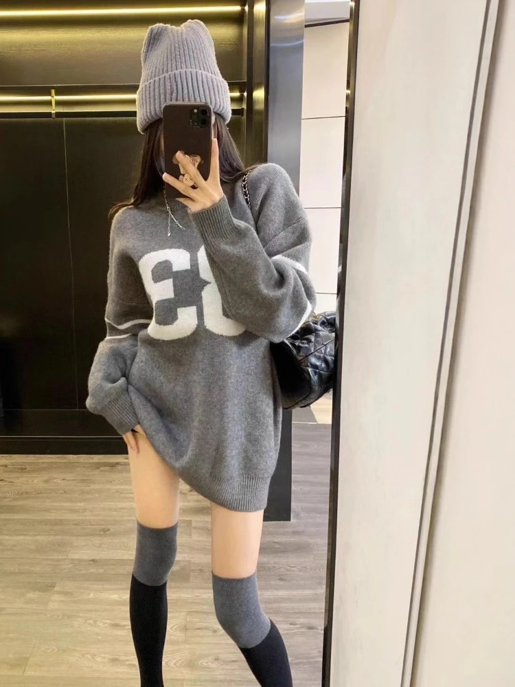 Y2K Vintage Knitted Sweater Wo - Vintage Women Fashion recension och pris
