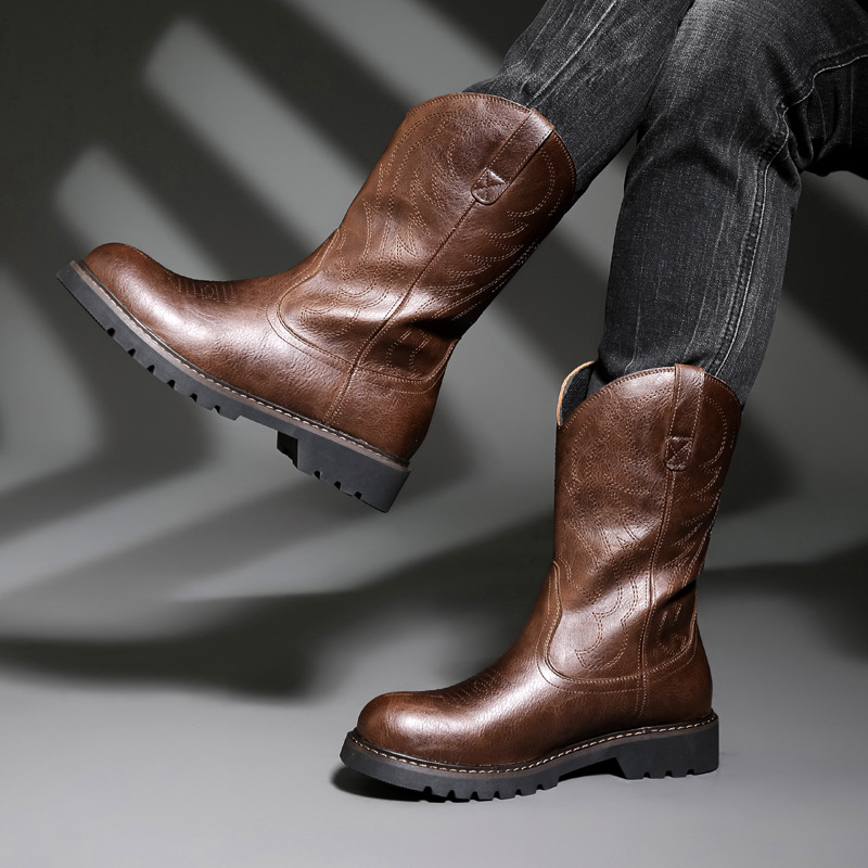 Fashion Mens Cowboy Boots New  - Vintage Fashion Boots recension och pris