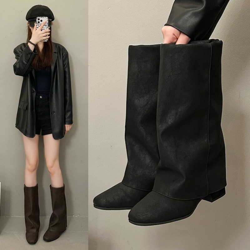 2026 New Square Head Vintage F - Vintage Fashion Boots recension och pris
