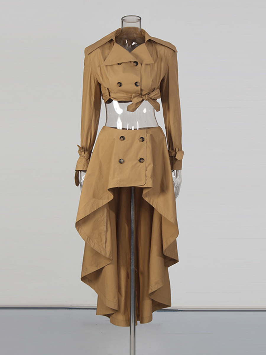 CHICEVER Khaki Spliced Lace Up - Vintage Fashion Pieces recension och pris