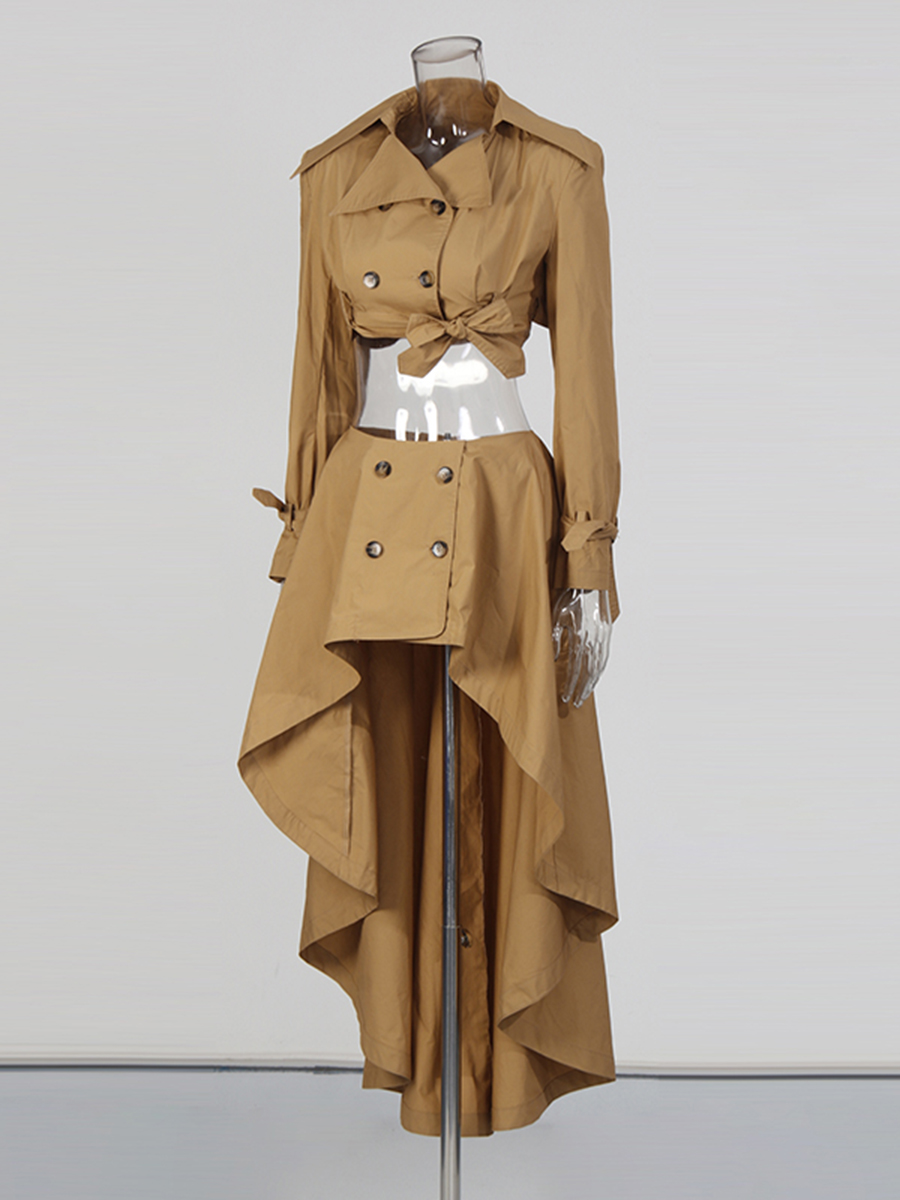 CHICEVER Khaki Spliced Lace Up - Vintage Fashion Pieces recension och pris