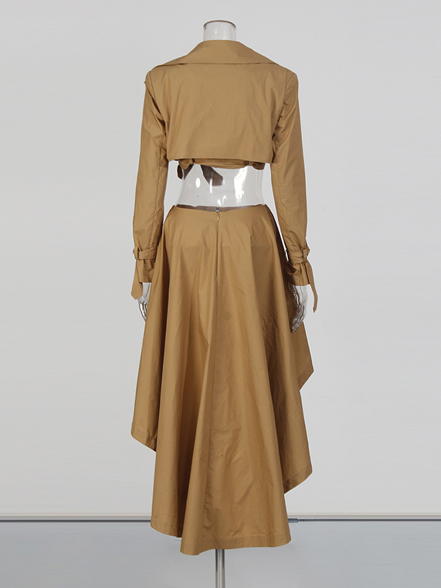CHICEVER Khaki Spliced Lace Up - Vintage Fashion Pieces recension och pris