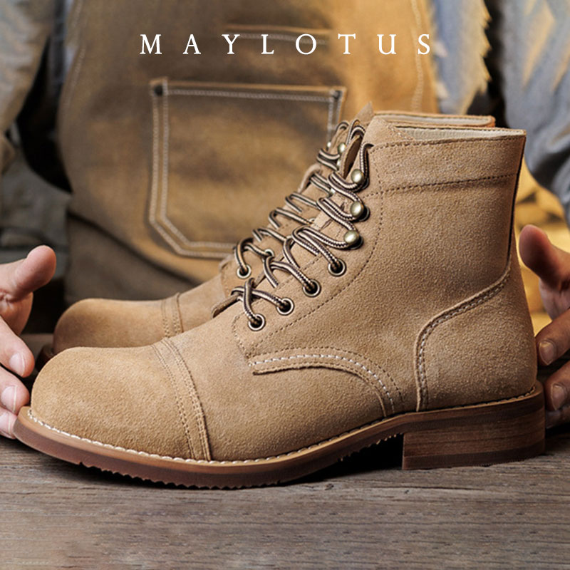 Suede Boot Goodyear-Welted Mot - Vintage Fashion Boots recension och pris