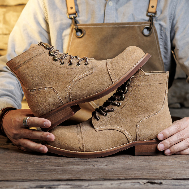 Suede Boot Goodyear-Welted Mot - Vintage Fashion Boots recension och pris