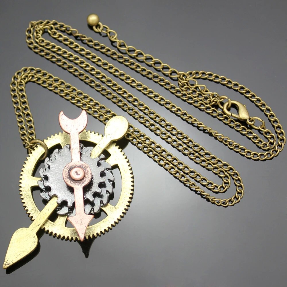 Steampunk Watch Clock Hand Gea - Vintage Women Fashion recension och pris