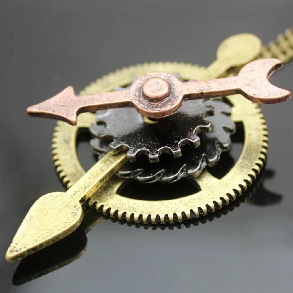 Steampunk Watch Clock Hand Gea - Vintage Women Fashion recension och pris