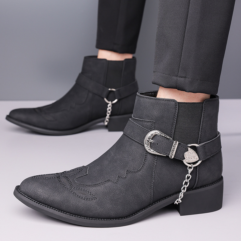 Fashion New Brand Retro Men's  - Vintage Fashion Boots recension och pris
