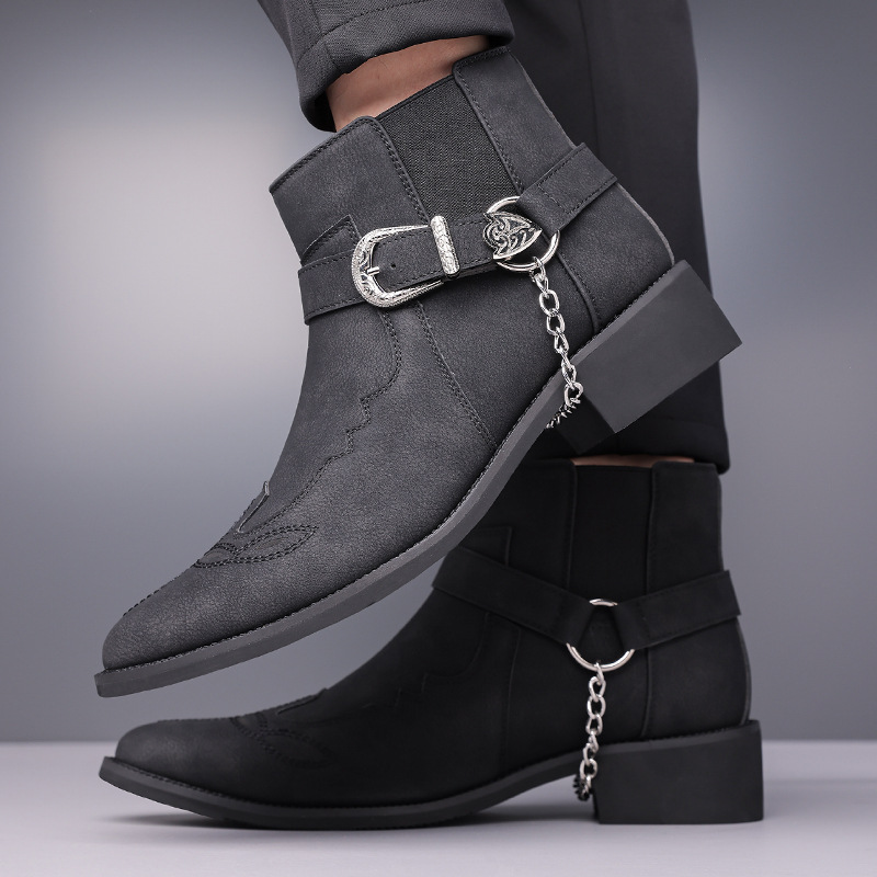 Fashion New Brand Retro Men's  - Vintage Fashion Boots recension och pris