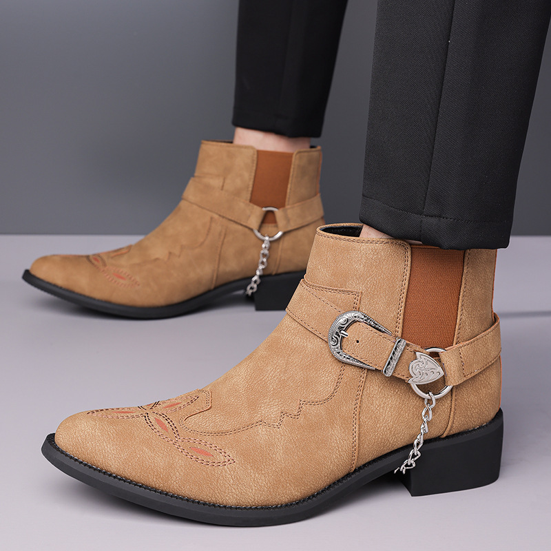 Fashion New Brand Retro Men's  - Vintage Fashion Boots recension och pris