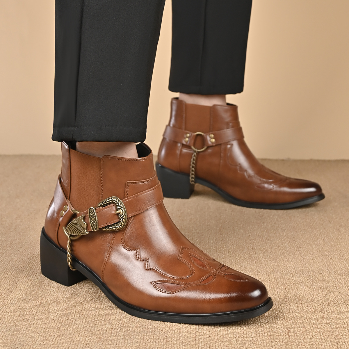 Fashion 2026 Men's Vintage Cow - Vintage Fashion Boots recension och pris