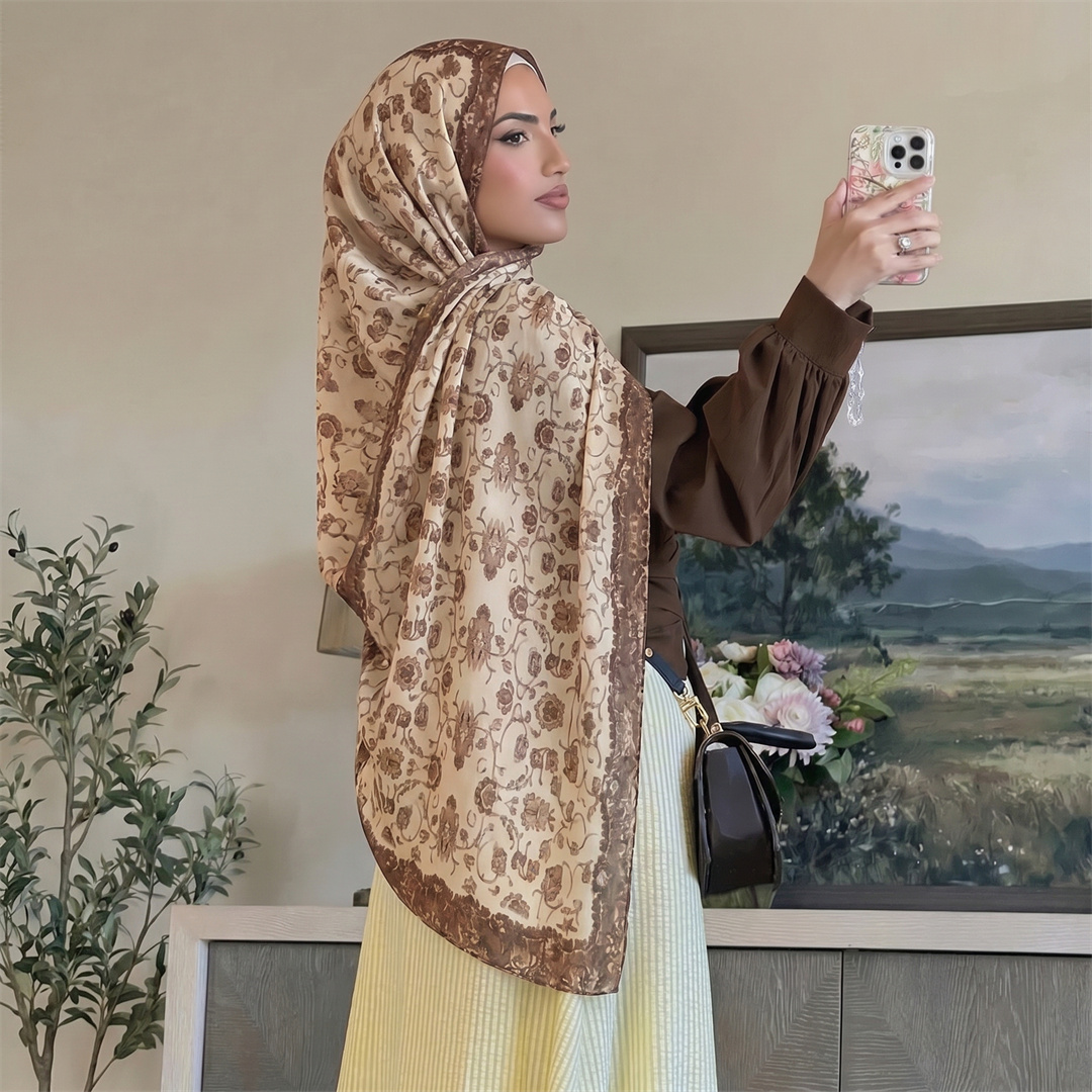 Vintage Floral Print Hijab Sof - Vintage Fashion Prints recension och pris