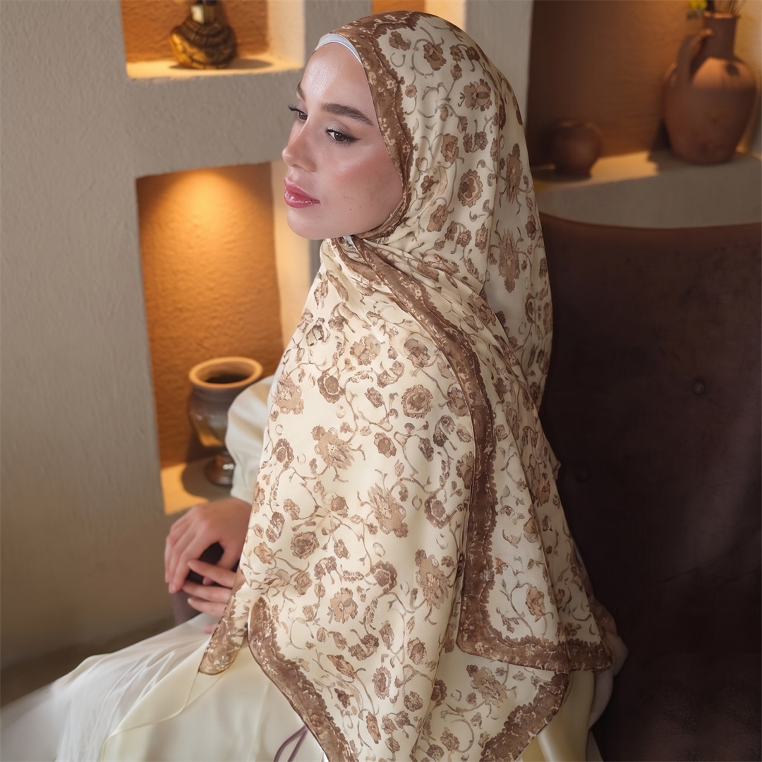 Vintage Floral Print Hijab Sof - Vintage Fashion Prints recension och pris