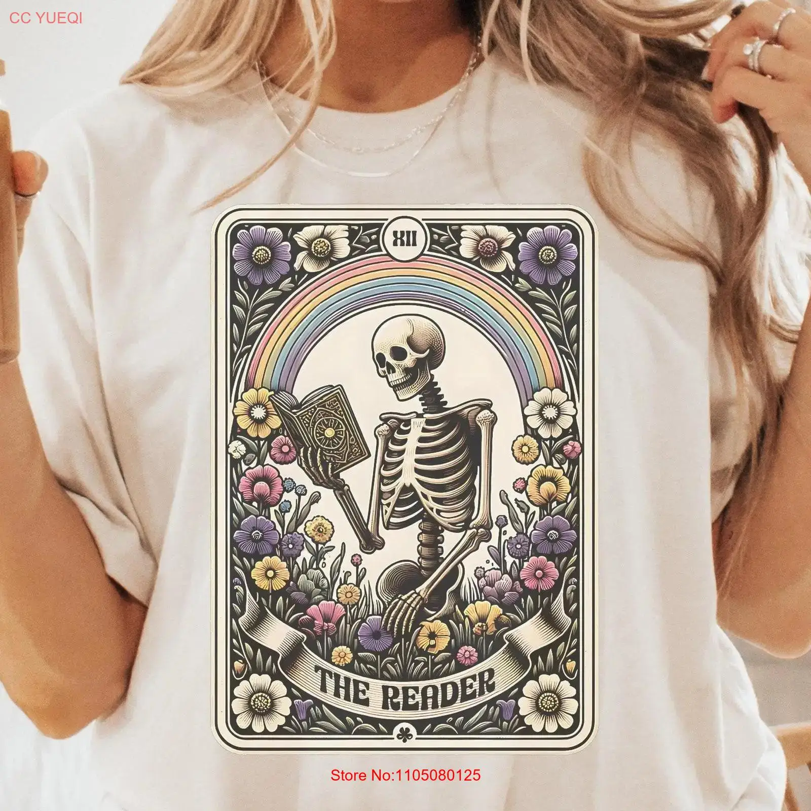 The Reader TaroT T Shirt Skele - Vintage Fashion Books recension och pris