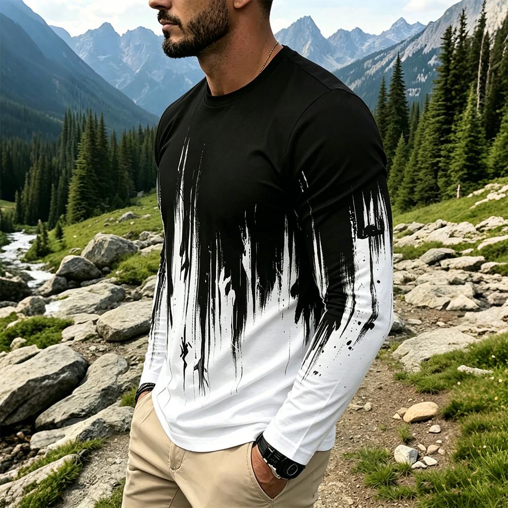 Men's Gradient Ink Splash Long - Vintage Fashion Prints recension och pris