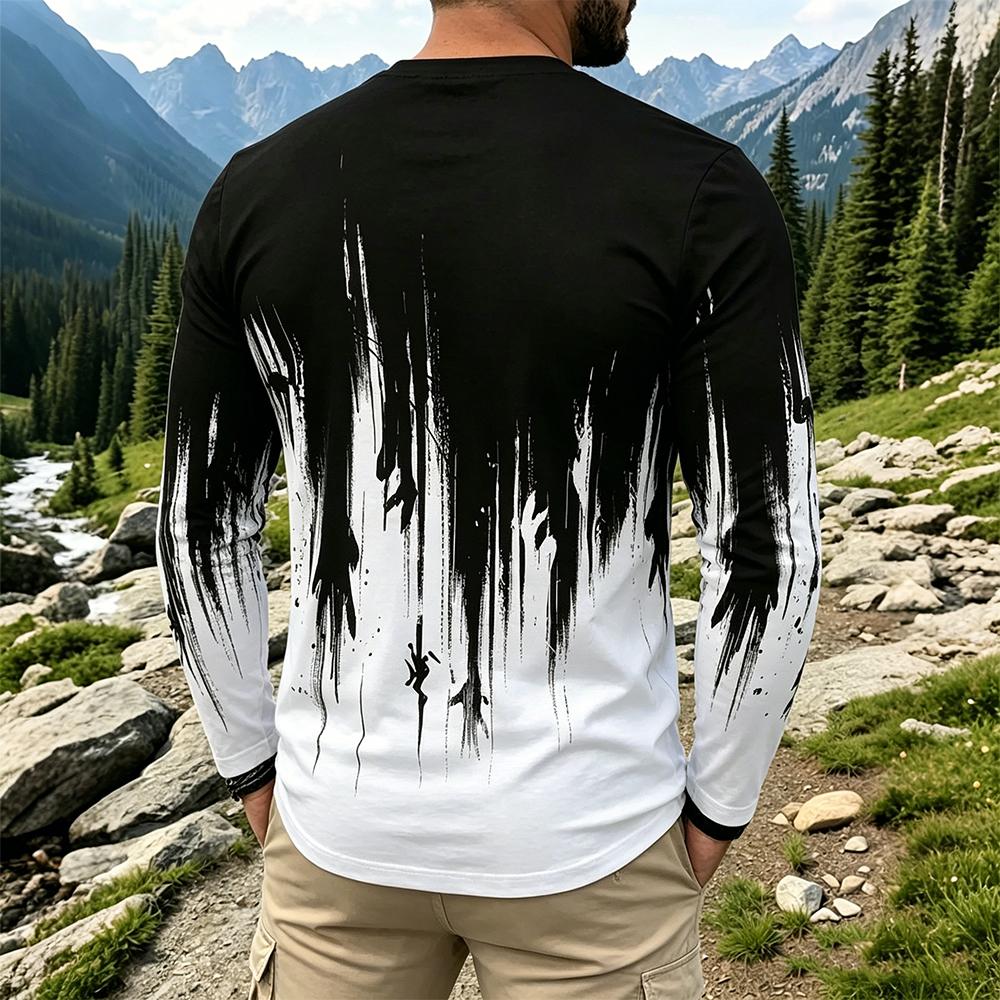 Men's Gradient Ink Splash Long - Vintage Fashion Prints recension och pris