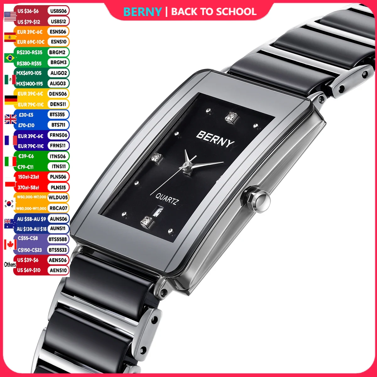 BERNY Ceramics Watches for Men - Vintage Fashion Complete recension och pris